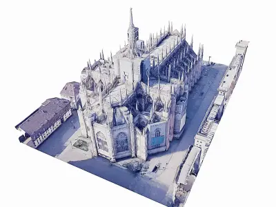 Milan Cathedral Low-poly 3D model purchase