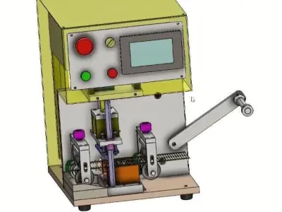 Resistor and Capacitor Lead Cutting and Forming Machine 3D model