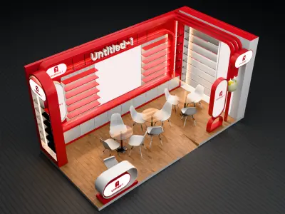 Exhibition Booth Design 3x6m Height 3m 3D model