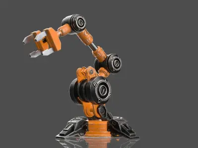 Industrial Robot Arm - 5-Textured 3D model