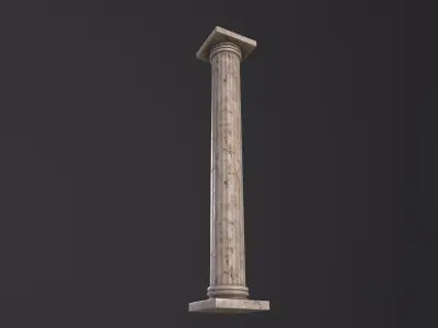 Antique Column 3D Model Low-poly 3D model