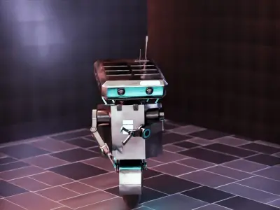 3D Sci-Fi  worker Robot in blender 3D model