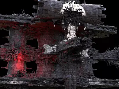 Thors Hammer Sci-Fi Cityscape 1 Kit bash 3D model