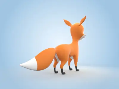 Cartoon Fox 3D model
