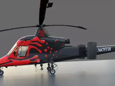Kaman K-max Helicopter 3D model