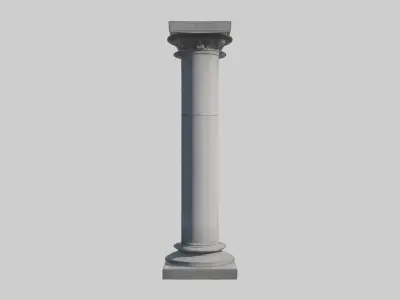 Concrete pillar Low-poly 3D model