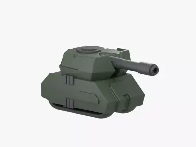 Army Tank 3D Illustration 3D model