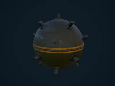 Naval Mine Low-poly 3D model purchase