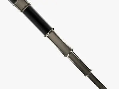 Spyglass metal pipe with handle 3D model