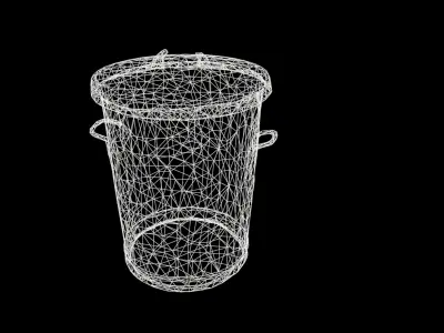 Garbage bin Low-poly 3D model purchase