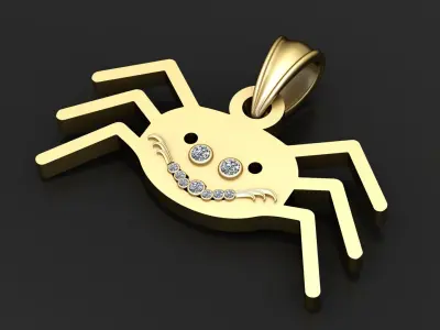 SPIDER INSECT PENDANT 3D PRINTABLMODEL 3D print model