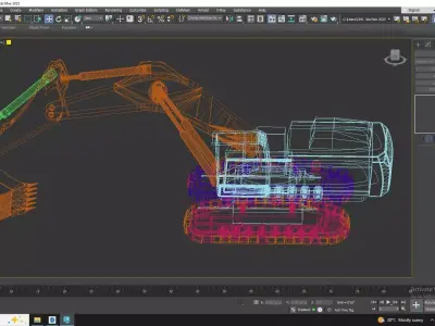 Excavator Mining R976 Low-poly 3D model