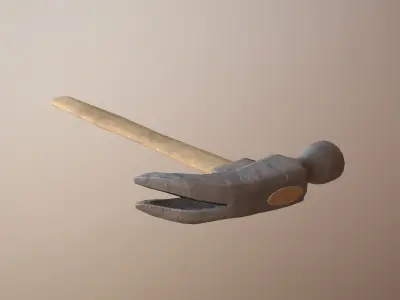 Hammer Low-poly 3D model 12