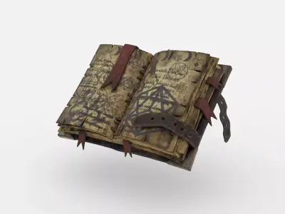Old Witch Book 3D model