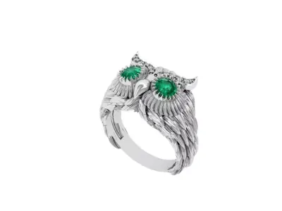 Owl Ring 3D print model