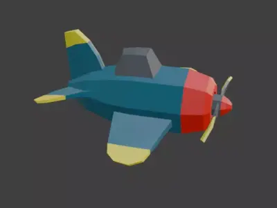 Low Poly Airplane  3D model