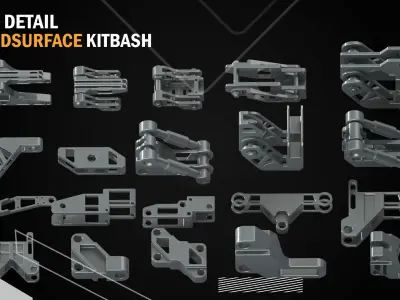 200 Detail Hard Surface Kitbash vol8 3D model