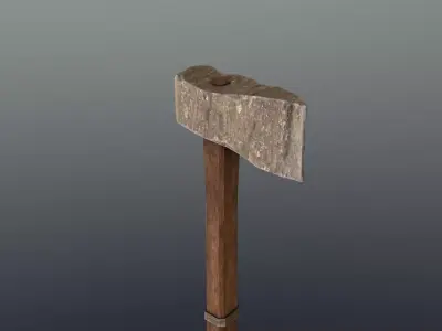 Axe - Stone Low-poly 3D model