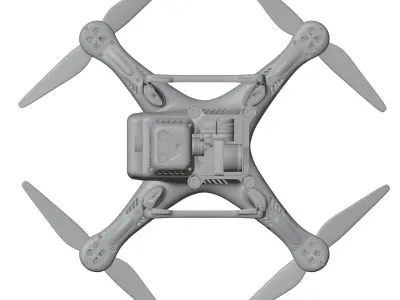 White drone HG2 3D model