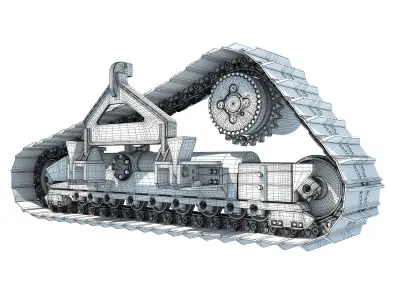 Excavator Track  3D model