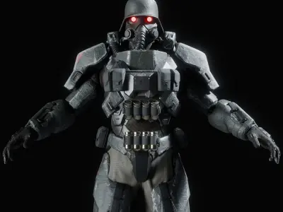 Armored juggernaut Soldier 3D model
