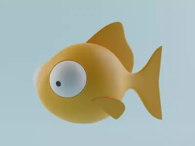 Cartoon fish Low-poly 3D model purchase