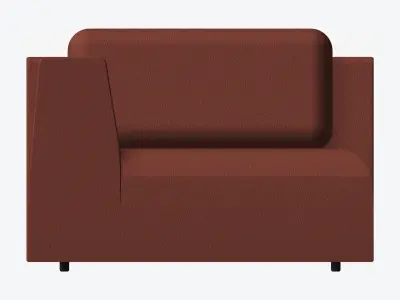 Seat - Sofa - Simplicity - Chaise - One Arm Low-poly 3D model