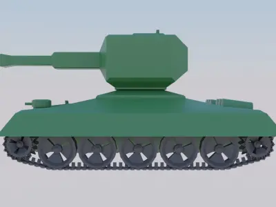 Low Poly Tank 3D model