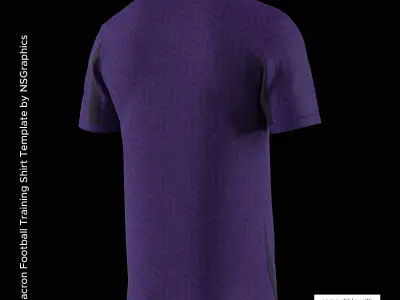 Macron Training Shirt for CLO3D-Marvelous Designer 3D model