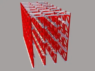 Drive in rack system 3D model