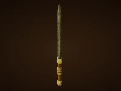 Stone Sword - Game Ready Weapon Low-poly 3D model
