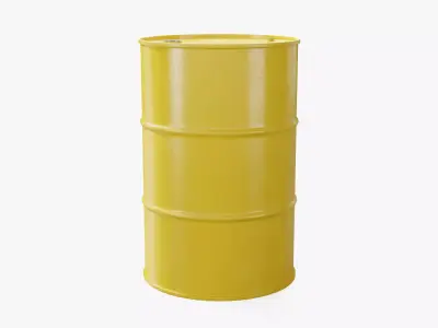 Steel Barrel - Yellow - Clean 3D model