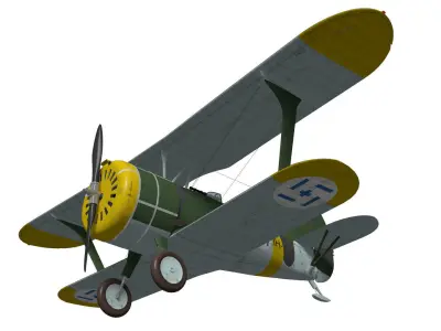 Polikarpov I-15bis 3D model purchase