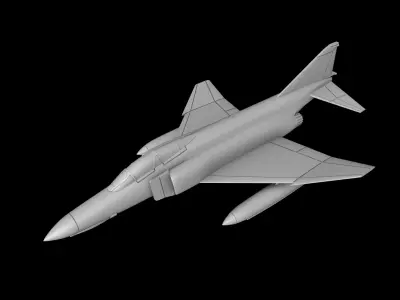 F-4 PHANTOM II SCALE 1-72 3D PRINT READY STL FILES 3D print model