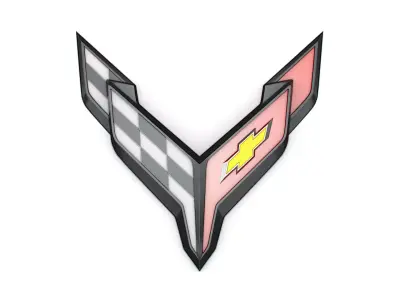Corvette logo 3D model purchase