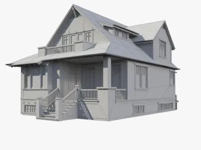 Family House 3D model 7