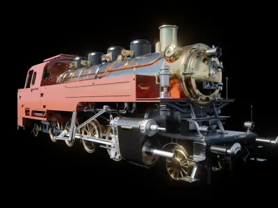 BR86 Steam Locomotive with Function-Driven Animation 3D model