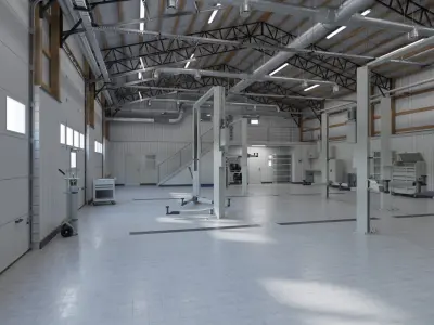 Car Repair Service 3D model