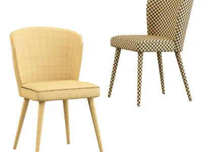 Aston dining chairl by Minotti 3D model