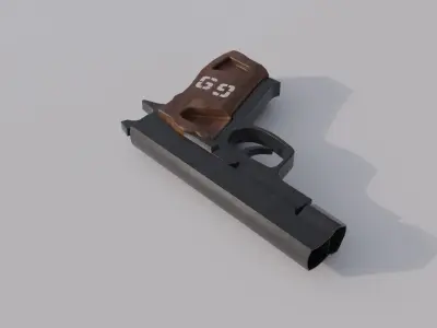 Pistol Gun Low-poly 3D model purchase