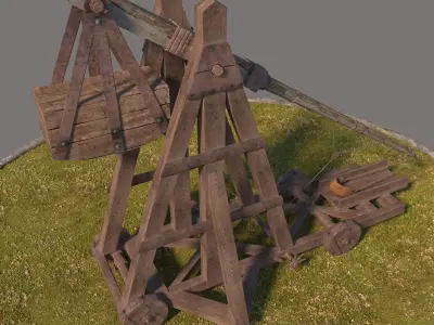 Medieval Catapult 3D model purchase