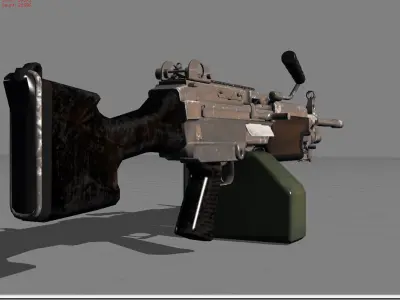 M249 Pubg Low-poly 3D model