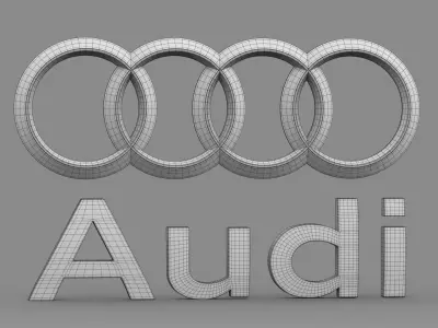 audi logo  3D model