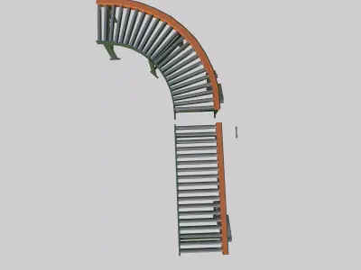 Chain Driven Live Conveyor Low-poly 3D model