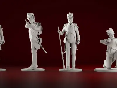 French Grande Armee Soldiers  3D print model