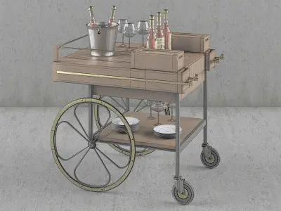 cart bar 3D model