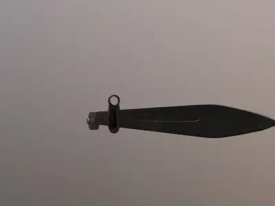 Belgian bayonet 1924 Low-poly 3D model