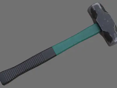 Sledgehammer 1B Low-poly 3D model