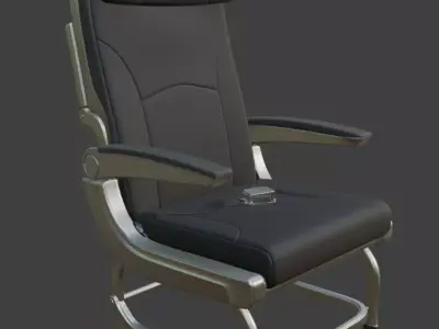 airplane seat chair 3D model
