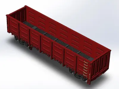 Open wagon model 12-757 scale 1 to 87 3D print model